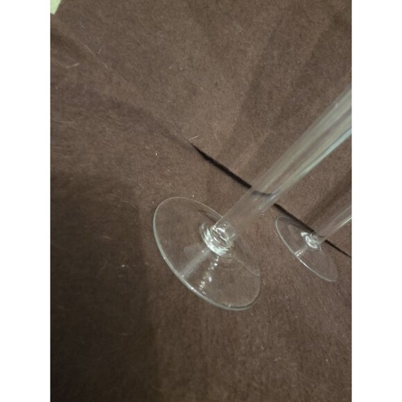 Hollow Stem Tall Champagne Flutes Glasses Gold Trim‎ 9.75" - Picture 4 of 11